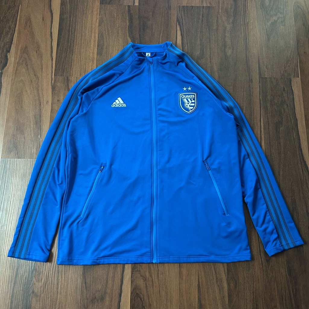 Mens Adidas San Jose Earthquakes Anthem Soccer Track Jacket Extra Large Xl Mls